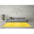 thumbnail image 3 of Ahgly Company Machine Washable Indoor Rectangle Abstract Yellow Contemporary Area Rugs, 2' x 5', 3 of 4