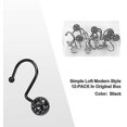 thumbnail image 5 of Ganchos de cortina de ducha con bola hueca, 12 Uds., ganchos de anillos para cortina de ducha, 5 of 5