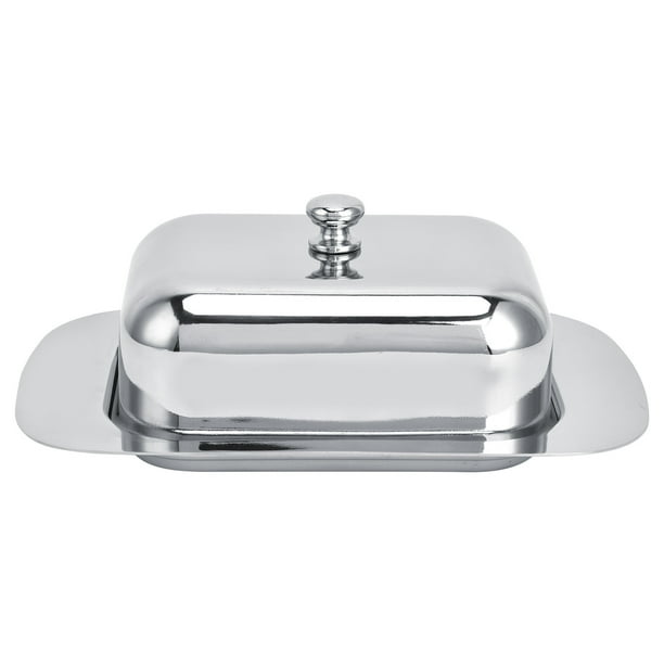 KitchenCraft Beurrier Avec Couvercle, Acier Inoxydable, Argent 19,5 X 10 X  8 cm : : Cuisine et Maison