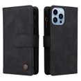 thumbnail image 3 of Case for iPhone 13 Pro Cover Zipper Pocket Wallet Case Magnetic Protective - Black, 3 of 5