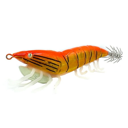 Lierteer 3.0# squid bait squid hook wood shrimp squid hook Soft Leg Shrimp Lure Bait 8