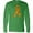 Kelly Green, variant on Inktastic Leukemia Awareness with Orange Ribbon Made of Hearts Long Sleeve T-Shirt