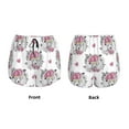 thumbnail image 3 of Yiaed Cartoon Poodle Dog Print Women's Running Shorts with Liner 3 Zipper Pockets Elastic Workout Athletic Gym Yoga Shorts-XX-Large, 3 of 7