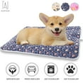 thumbnail image 1 of CUITING Coussin de Cage Réversible en Polaire Douce et Chaude pour Chien Chien Chat Grand Moyen "Bleu P", 1 of 9