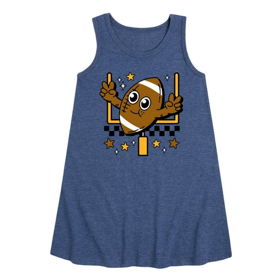 Instant Message - Football And Goalpost - Toddler & Youth Girls A-line Dress