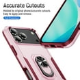 thumbnail image 6 of for iPhone 17 Pro Max Case, Slim Fit Military Grade Shockproof Case with 360 Rotating Ring Holder Kickstand Support Car Mount Magnetic Rugged PC Protective Phone Case,Pink+Rose, 6 of 9