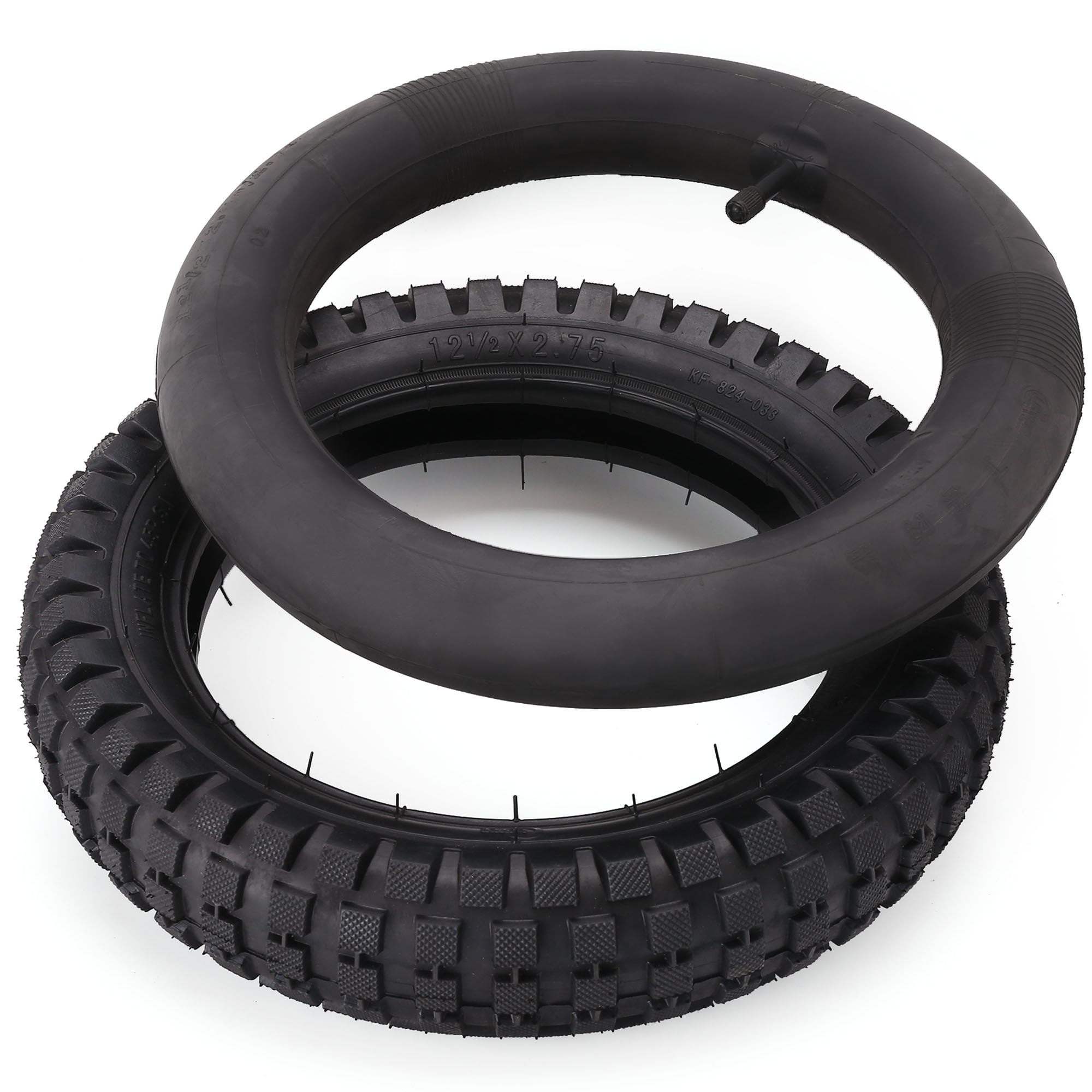 2-Set 50cc 2.75-10 Knobby Tire and Inner Tube Sets Suzuki DRZ70/JR 50 and More Highly Compatible with Honda CRF50/XR50 Replacement Off-road Tires and Tubes for Most 49cc and 70cc Dirt Bikes 