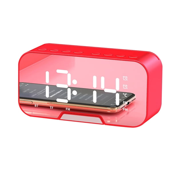 Despertador Reloj digital LED Manos libres Compatible con Bluetooth Alarma con pantalla LED Suministros para el hogar, Rojo Advancent EL001111-03B