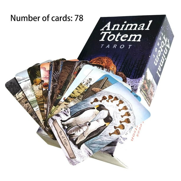 AUTCARIBLE 78 PCS/Set New Animal Totem Tarot Cards Deck Card Games