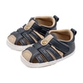 thumbnail image 5 of WUANDIXFA Baby Boy Sandals Toddler Shoes Soft Sole Close-Toe Sandals First Walk Flat Shoes (Blue, 5), 5 of 9