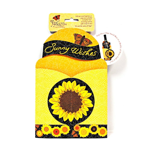 Pop Overs Tournesol Ensoleillé Souhaits Cadeau et Bouteille à Emporter