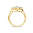 thumbnail image 5 of 1 2/5 ct.t.w Center 6MM Cushion Cut Lab Created Moissanite Diamond Floral Halo Engagement Ring In 10K Solid Yellow Gold (G-H Color, VVS1 Clarity, 1.40 Cttw)-10, 5 of 8
