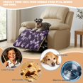 thumbnail image 5 of ZIATUBLES Butterfly Deep Violet Print Recliner Chair Slipcover, Anti-Slip Washable Furniture Protector for Reclining Couch Seat Cushion, Pet Dog Cat Friendly Living Room Decor Accessory, 5 of 8