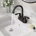 thumbnail image 6 of Matte Black Bathroom Sink Faucet 2 Handle 4 Inch Centerset Vanity Mixer Faucet, 6 of 16