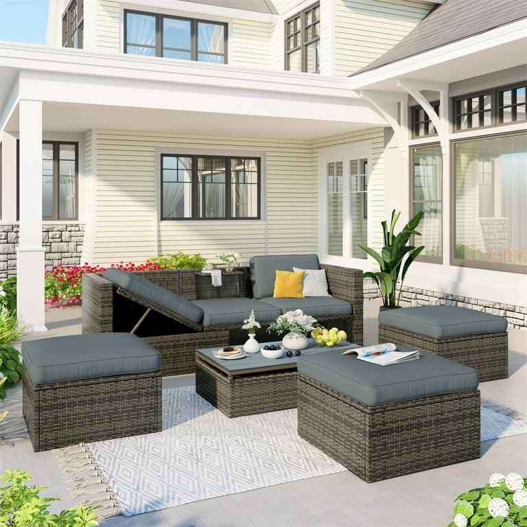 Highsound 5-Piece All-Weather Patio Set with Adjustable Highsound 5-Piece All-Weather Patio Set with Adjustable