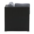 thumbnail image 4 of CorLiving Parksville Resin Wicker Rattan and Galvanized Steel Patio Sectional Corner Chair with Cushions, Sold Individually, Use to Expand an Outdoor Set, 4 of 8