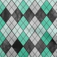 thumbnail image 1 of oneOone Cotton Silk Sea Green Fabric Argyle Craft Projects Decor Fabric Printed By The Yard 42 Inch Wide, 1 of 4