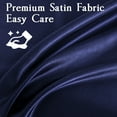 thumbnail image 3 of LIFCOM Satin Sheets Set Full Size Navy Blue,4Pcs Luxury Silky Bedding Set with 15 Inches Deep Pocket for Mattress, 3 of 6