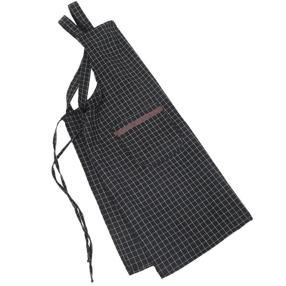 FELTECHELECTR Apron for Kitchen 1Pcs in Black Cloth with Adjustable Straps Large Pocket Storage for Men and Women