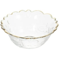 Soimiss Transparent Glass Bowl for Hotel Use Elegant Salad Dessert Serving Bowls Reusable Large Size