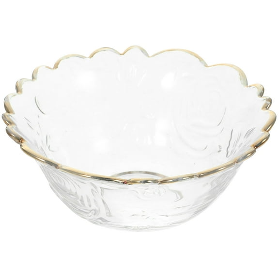 Soimiss Transparent Glass Bowl for Hotel Use Elegant Salad Dessert Serving Bowls Reusable Large Size