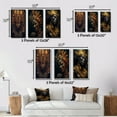 thumbnail image 4 of Designart "Majestic Shaman Spiritual Wisdom of the Amazon III" Folk Religion Framed Wall Art Set Of 3 - Gold Traditional Frame Gallery Set For Office Decor, 4 of 6