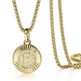 thumbnail image 2 of 18" Round Gold Plated Initial Letter Pendant Necklace Stainless Steel Box Chain, 2 of 2