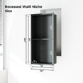 thumbnail image 3 of Niche de Douche 12 * 24 Po Niche Murale en Acier Inoxydable pour Rangement Installation Facile, 3 of 6