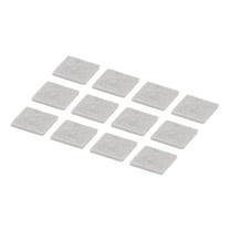 24pcs Felt Furniture Pads, 1-3/8 Inch Square Small Felt Chair Leg Floor Protectors Prevent Scratches, Light Beige