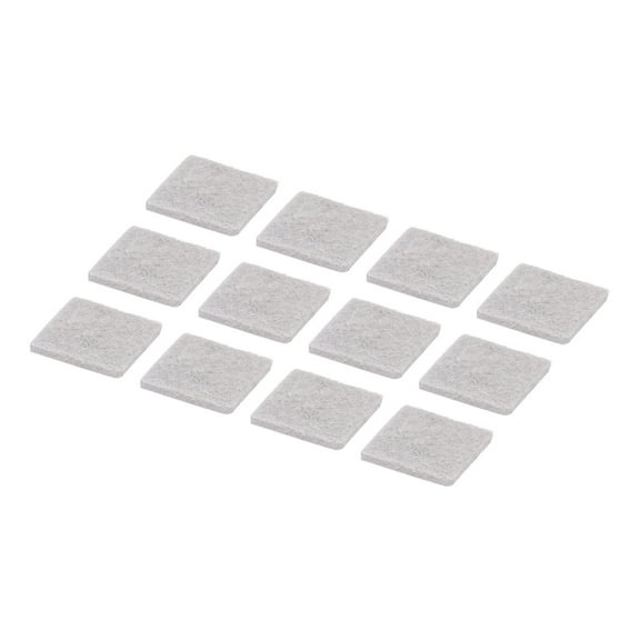 24pcs Felt Furniture Pads, 1-3/8 Inch Square Small Felt Chair Leg Floor Protectors Prevent Scratches, Light Beige