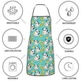 thumbnail image 6 of Yiaed Panda Bathing In The Bath Print Kitchen Apron with Hand Wipe Pockets,Big Pocket,Aprons for Women with Pockets, Waterproof for Cooking Baking, 6 of 7