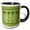 Black/White, variant on 3drose, Deep Olive Green Trees on Muted Lime Damask Background, 11oz Two-tone Yellow Mug