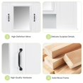 thumbnail image 6 of DEALTOPS 36" Bathroom Mirror Cabinet with Storage, Adjustable Shelves, Modern Wall-Mounted Medicine Cabinet in White, 6 of 9