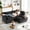 Black, variant on VEPXXP 75.9" L-Shaped Loveseat, Plush Chenille Modular Chaise Lounge with Detachable Ottoman, Stain Resistant Deep Seat Furniture for Small Space, Beige