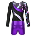 thumbnail image 5 of vastwit Girls Gymnastics Leotard with Shorts Active Clothes Set Metallic Ballet Dance Sports Outfits Night Pegasus 6, 5 of 7