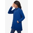 thumbnail image 3 of Jessica London Women's Plus Size Stretch Cotton Zip Front Hi-Low Jacket, 3 of 4