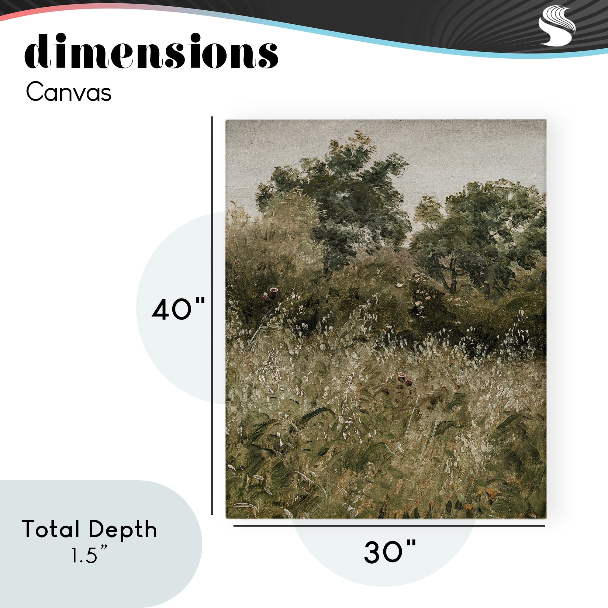 Dense Forest Thicket Canvas Wall Art, design by Lettered and Lined