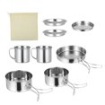 thumbnail image 1 of CIMAXIC 8 Pcs Kit de Cuisine de Camping Ensemble de Cuisson de Randonnée Pièces d'Équipement de Cuisine Extérieure, 5.91"X5.91"X1.18 Pouces, 1 of 5