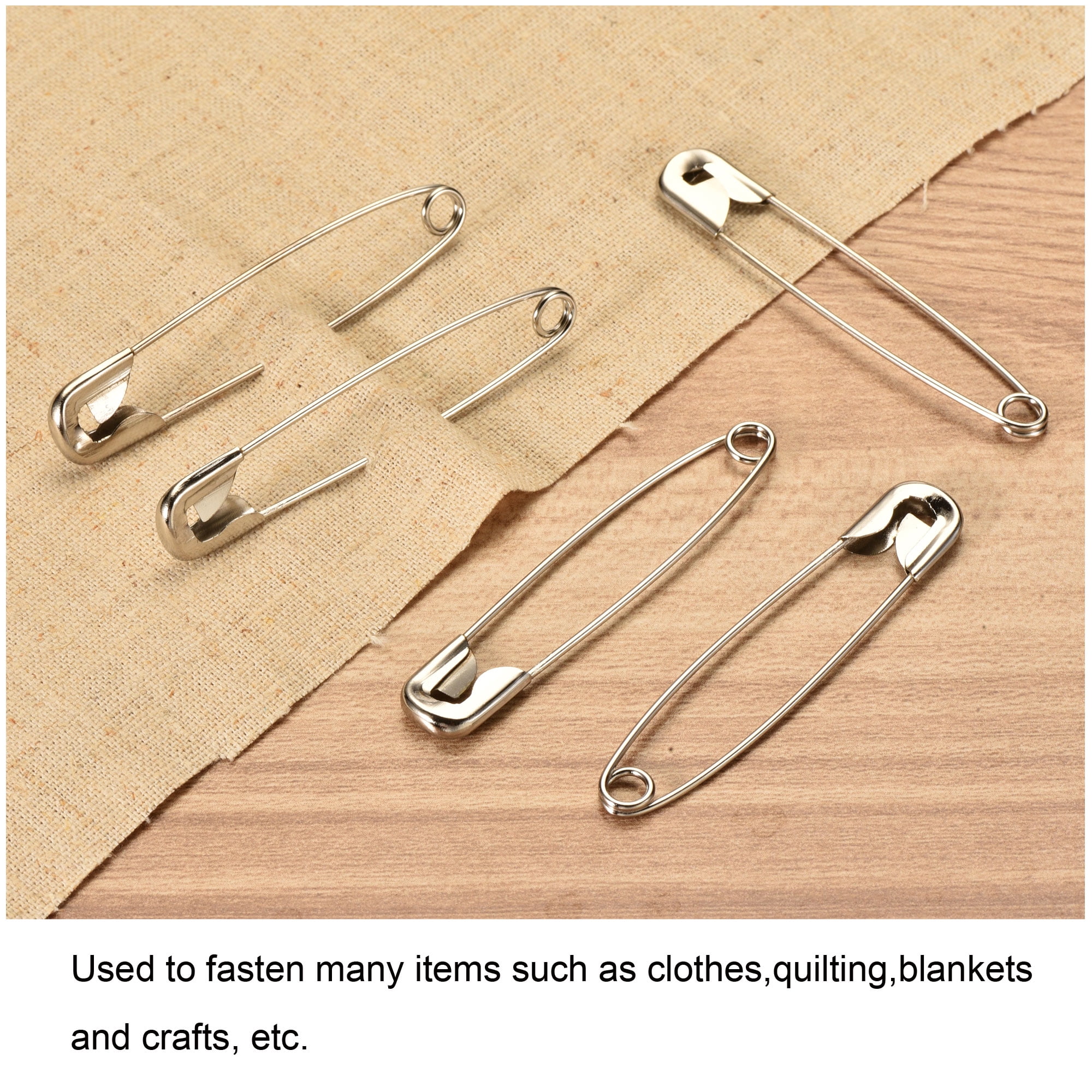 Uxcell 54mm/2.13 Inch Metal Safety Pins Sewing Pins for Office Home Silver  Tone 500 Pack 