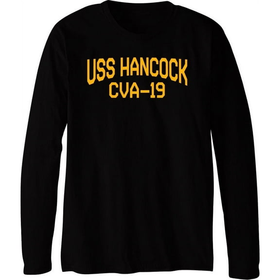 USS Hancock CVA-19 Aircraft Carrier Standard Size Long Sleeve Tee Shirt