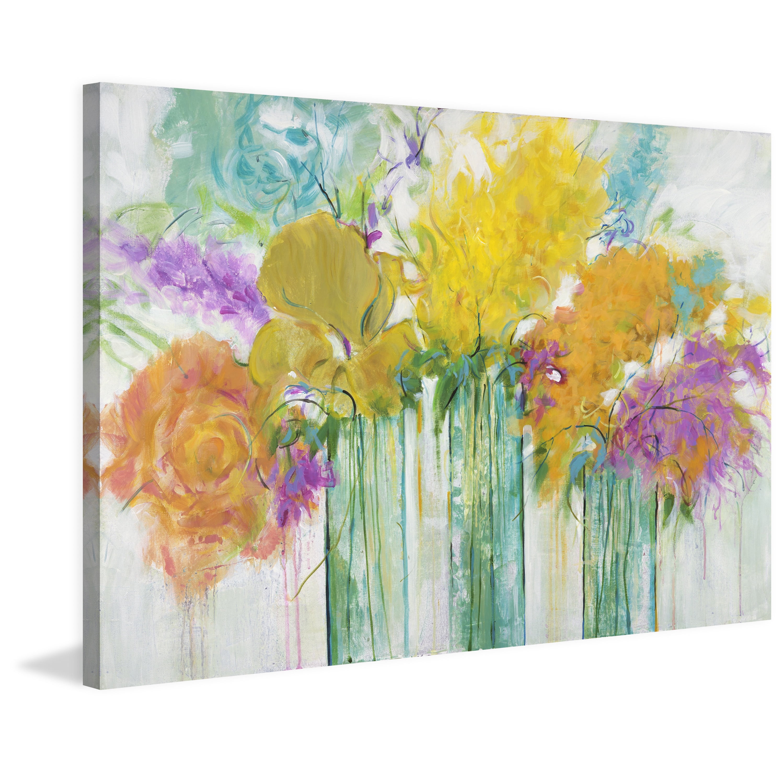Marmont Hill - "Warm Summer Blooms I" by Julie Joy Painting Print on Wrapped Canvas