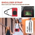 thumbnail image 7 of Case for Samsung Galaxy Tab Active5 8.0 inch SM-X300/SM-X306B, 360 Degree Rotating Hand Grip Shockproof Cover with Shoulder Strap, Red, 7 of 7
