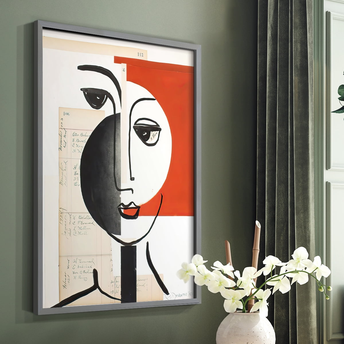 Faces of A Century IV in Paper Solid Wood 8 x 10 Framed Print