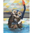 thumbnail image 2 of Kamdon Kreations 20x24 Black Ornate Wood Framed with Double Matting Museum Art Print Titled - Scuba Training, 2 of 4