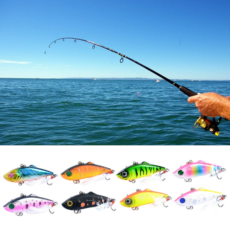 TINYSOME 11.2g VIB Rotating 3D Eyes Crankbaits for Trout Bass Casting  Spinner Fish Bait