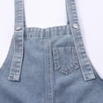 thumbnail image 6 of UACY Teen Girls Y2K Denim Overalls, Adjustable Strap Baggy Wide Leg Jean Jumpsuit Preppy Aesthetic School Uniform with Pockets (Light Blue, 5-6 Years), 6 of 9