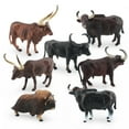 thumbnail image 2 of Cattle Figurine Ornament Solid Model Cute Wild Animal Statue Model Desktop Ornament, 2 of 5