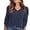 05-Navy Blue, variant on JWD Long Sleeve Shirts for Women V Neck Casual Tunic Tops Lightweight Pullover Dark Gray-Large