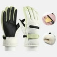 thumbnail image 4 of COMVALUE Women's Winter Gloves - Waterproof with Touchscreen Thermal Insulated for Cold Weather Ski Snow Activities (Green, One Size), 4 of 4