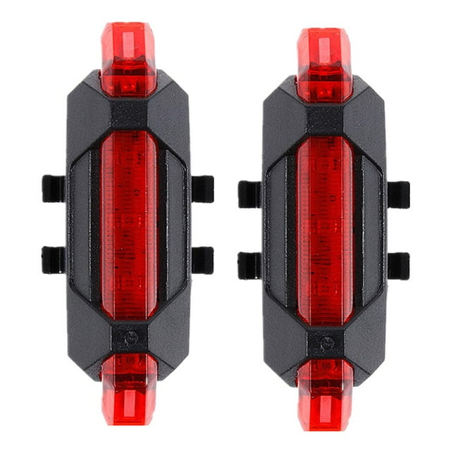 2 Pieza Lámpara de Bicicleta Recargable USB, Linterna Bicicletas Impermeable, LED Luz Ciclismo Trasera Bicicleta Seguradad de Noche Macarena Luz trasera de bicicleta USB